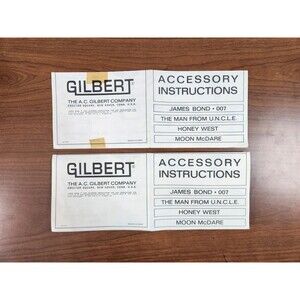 Vintage Set 1966 Gilbert Toy Accessory  Instructions ~ James Bond Man From Uncle